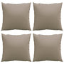 Voir la diapositive 4 : VIDAXL Coussins de canape lot de 4 taupe 50x50 cm tissu