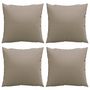 Voir la diapositive 4 : VIDAXL Coussins de canape lot de 4 taupe 50x50 cm tissu