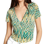 MORGAN Top Vert/Jaune Femme Morgan Dakita. Coloris disponibles : Vert