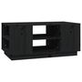 Voir la diapositive 2 : VIDAXL Table basse Noir 90x49x40,5 cm Bois massif de pin
