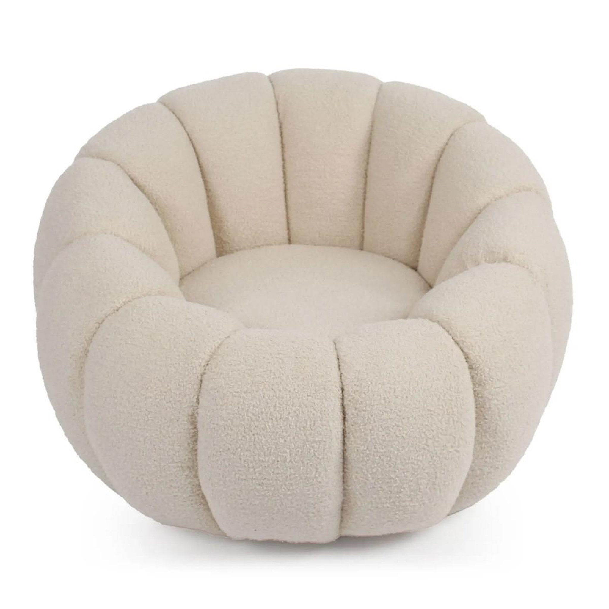 Paris Prix Fauteuil Coquillage Bouclette  Galen  92cm Beige