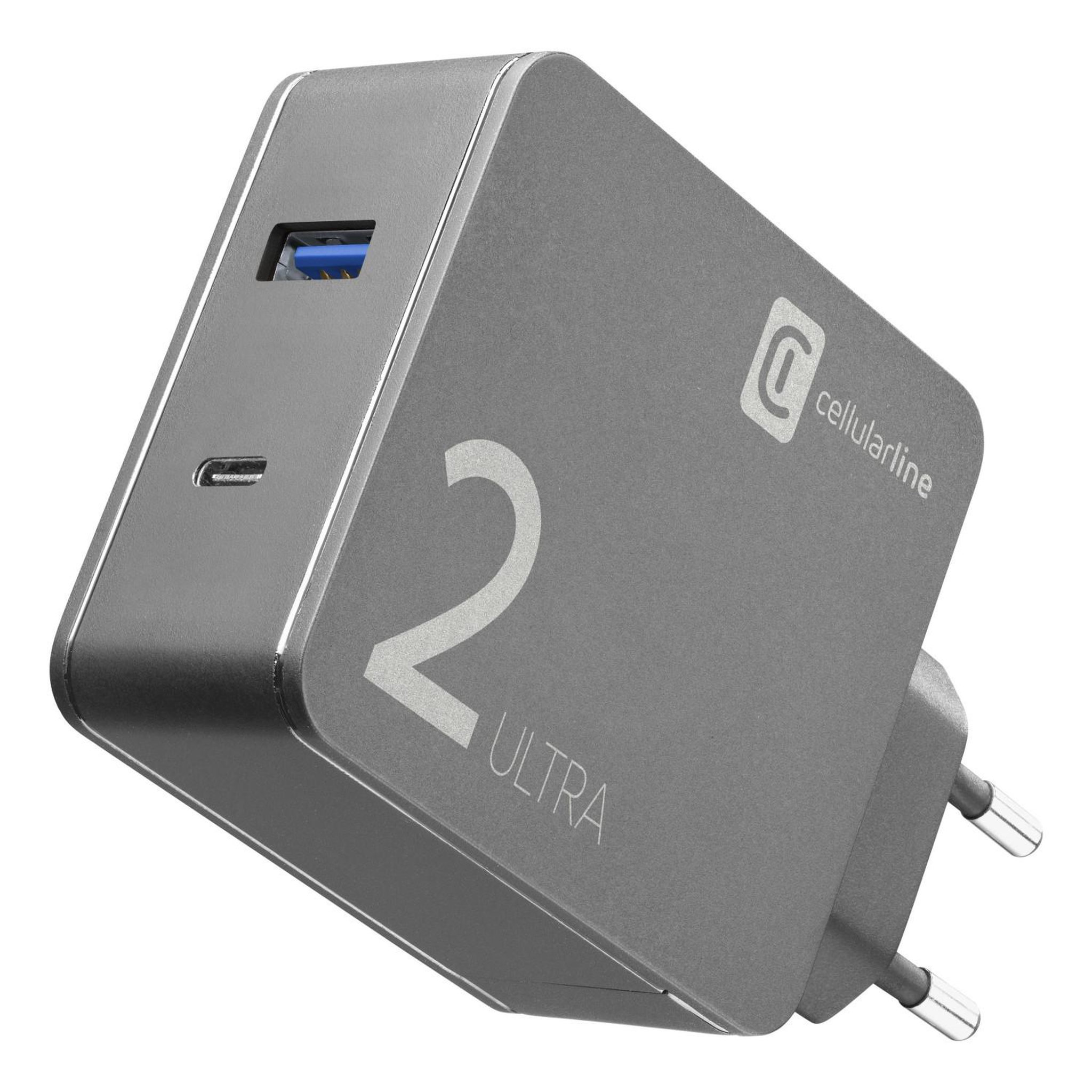 Voir la diapositive 2 : CELLULAR LINE Cellularline duo charger ultra - usb-c laptop, macbook, smartphones