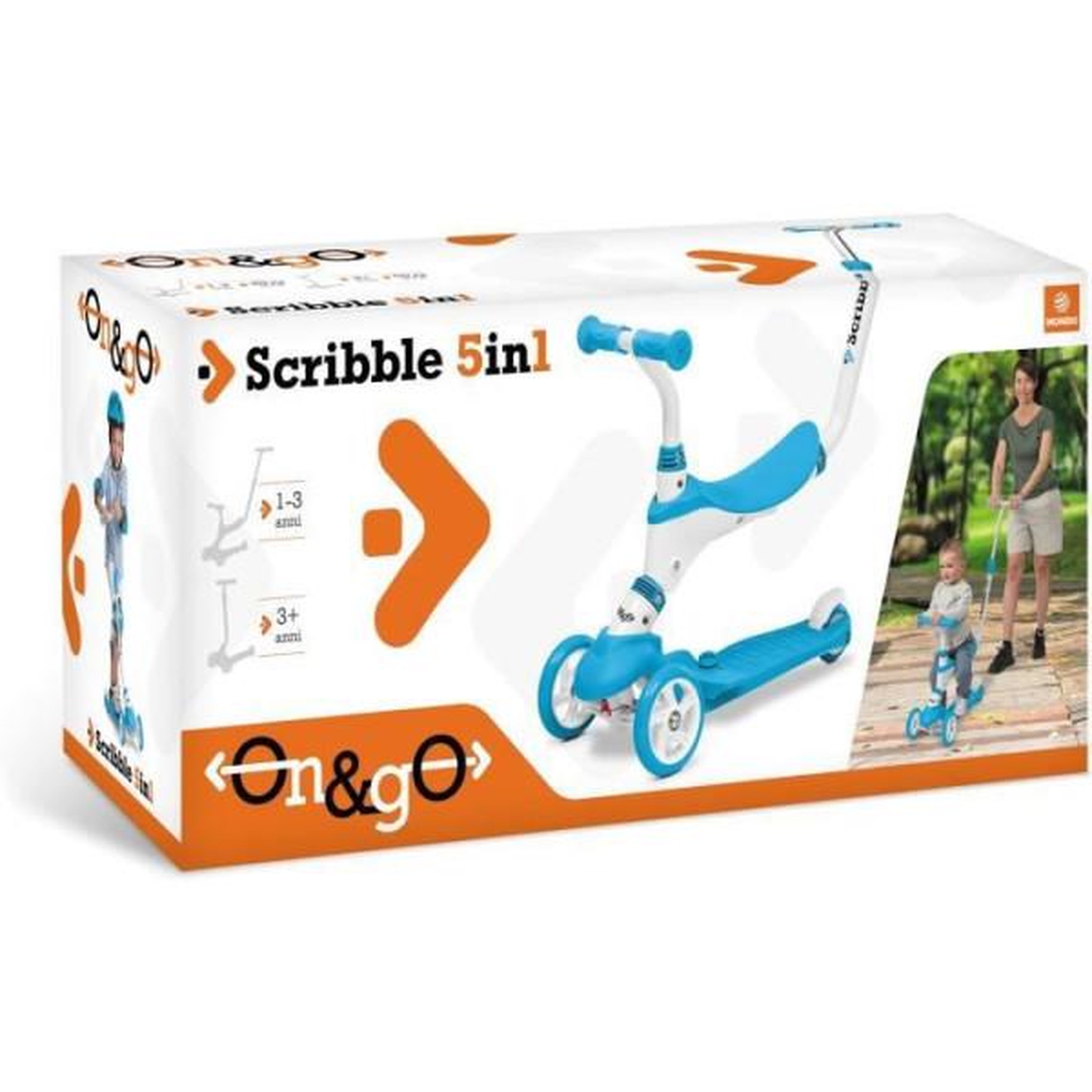 Voir la diapositive 3 : Mondo Draisienne velo  - mondo - on&go scribble 5-en-1 - pliable - noir / vert sauge
