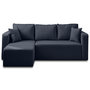 Voir la diapositive 1 : BEST MOBILIER Topaze - canapé d'angle réversible - 4 places - convertible avec coffre - en tissu
