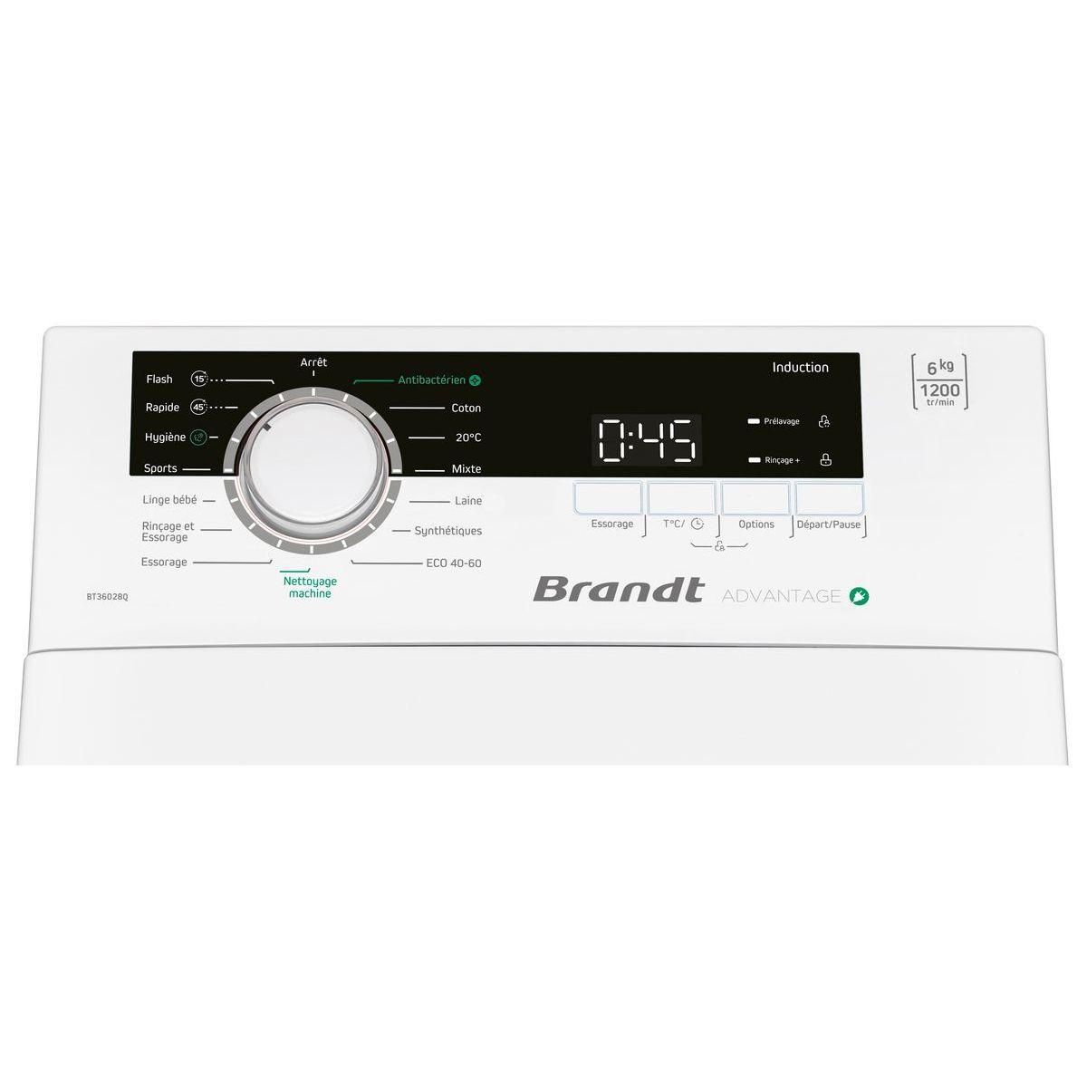 BRANDT Lave linge top BT36028Q
