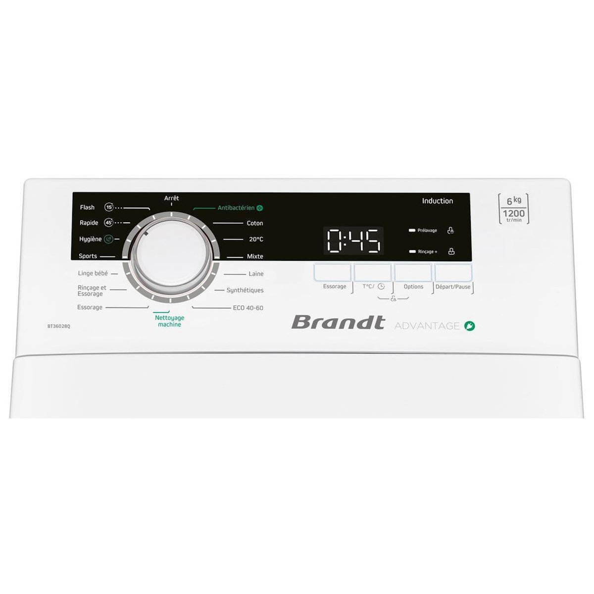 BRANDT Lave linge top BT36028Q
