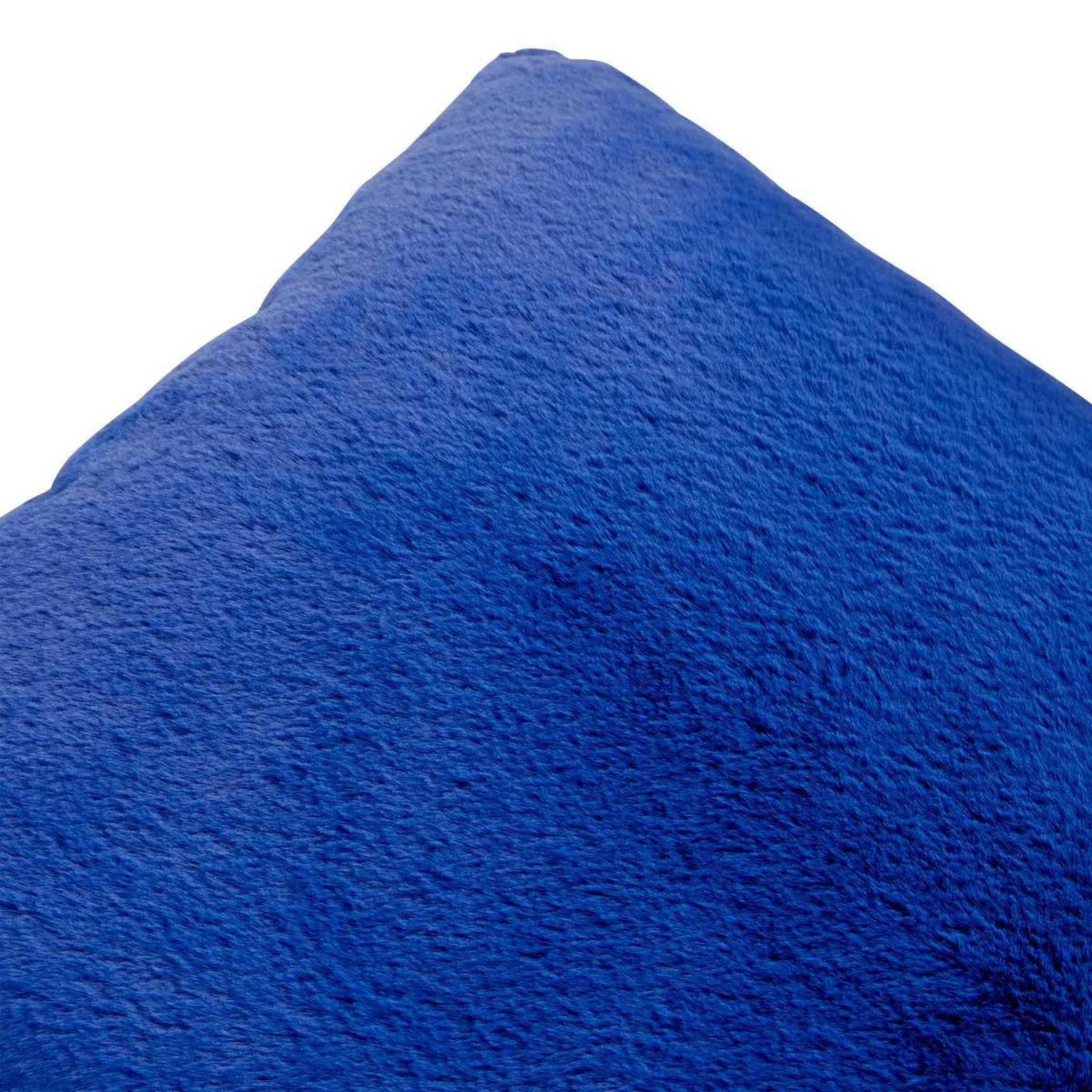 Voir la diapositive 4 : ATMOSPHERA Coussin déco imitation fourrure  disso  45x45cm bleu indigo