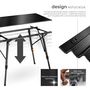 Voir la diapositive 3 : tectake Table de camping pliable noir