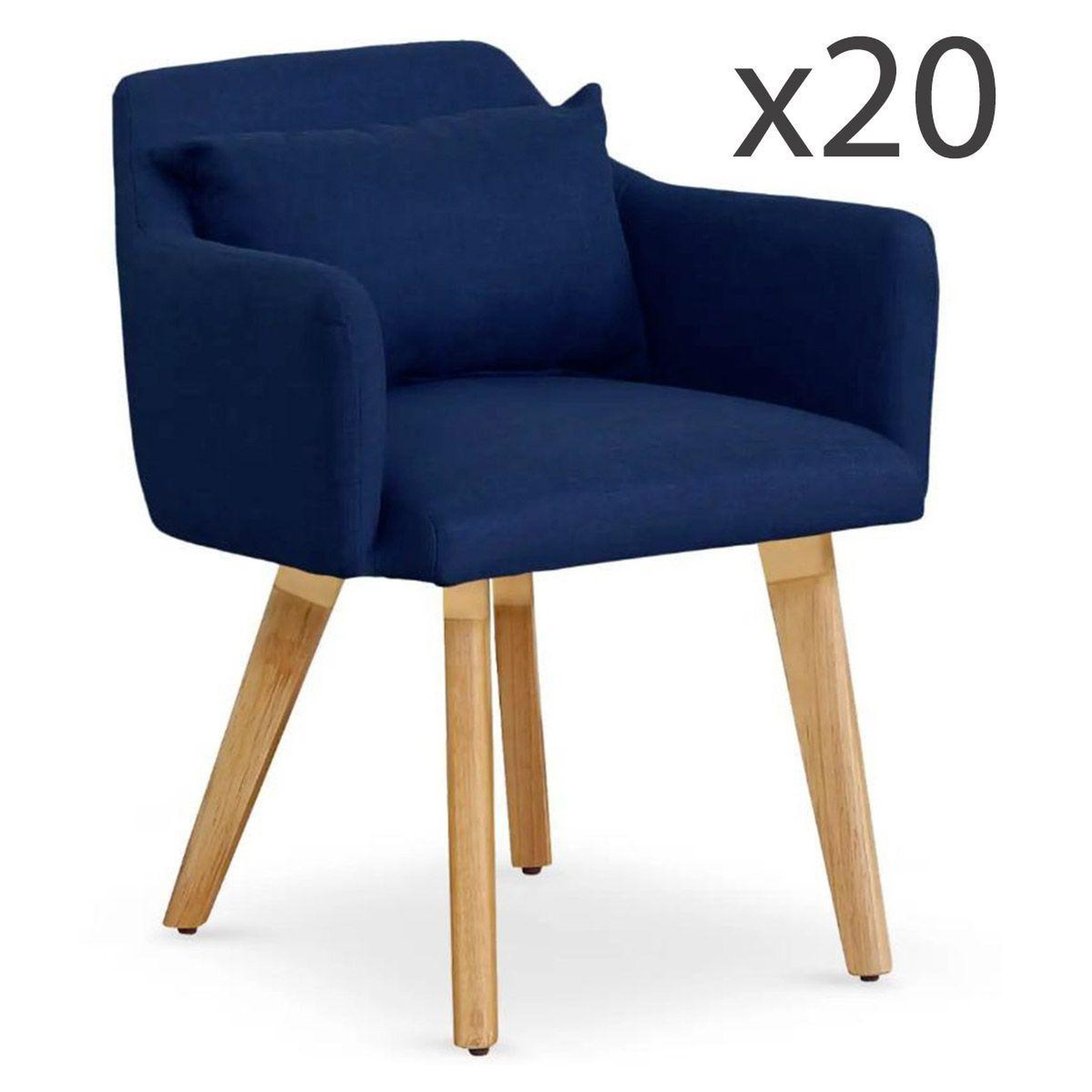 Voir la diapositive 2 : Paris Prix Lot de 20 fauteuils design  alan  70cm bleu