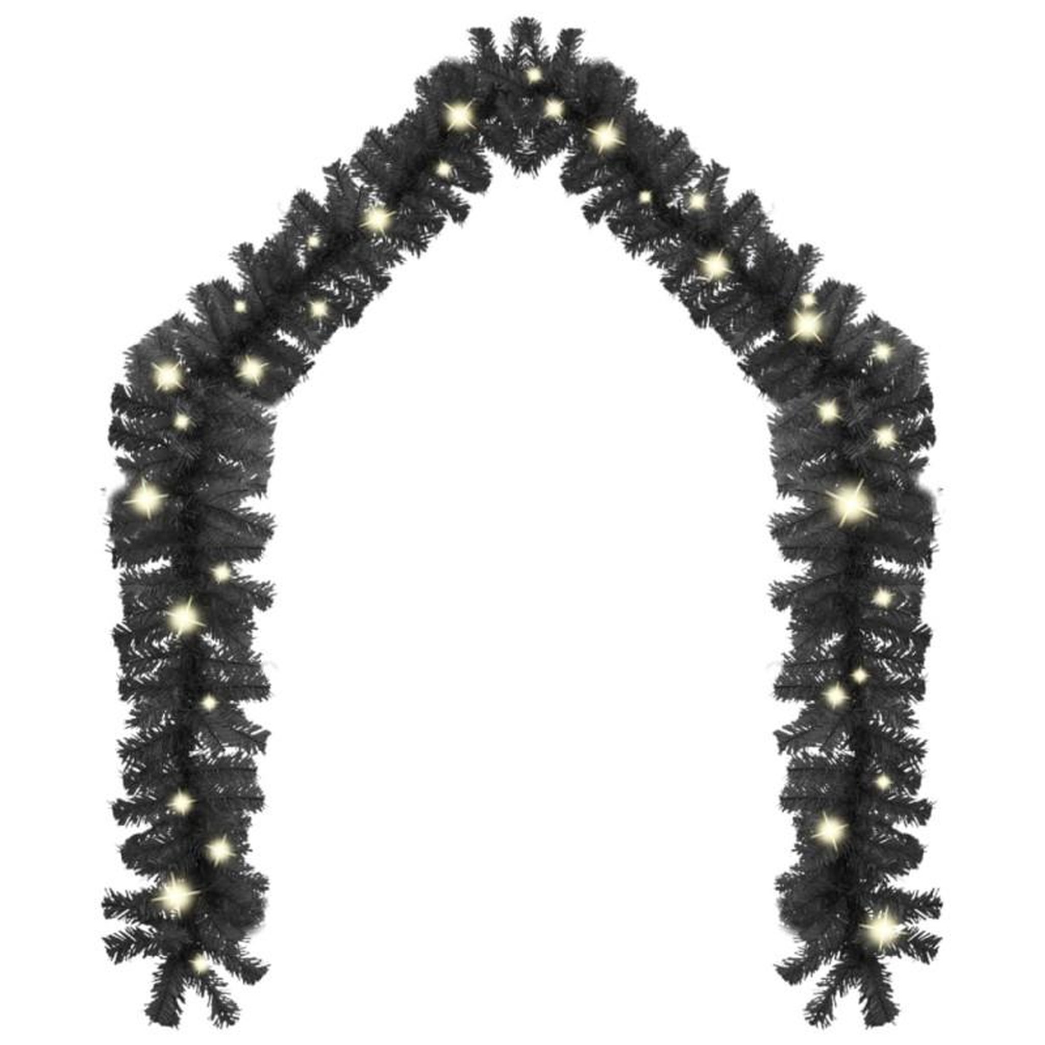 Voir la diapositive 2 : VIDAXL Guirlande de Noël avec lumières LED 10 m Noir