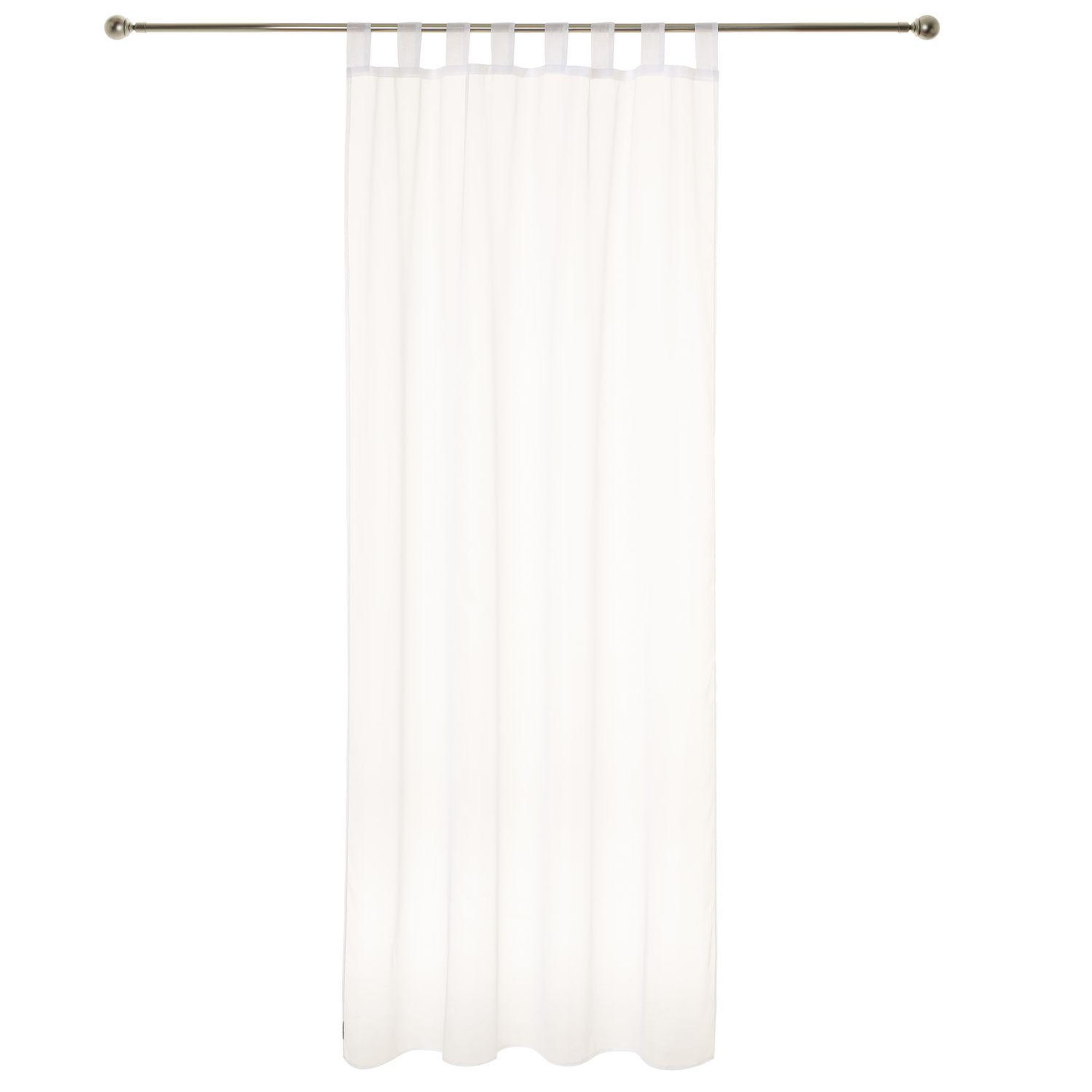ATMOSPHERA 2 Voilages à pattes effet mat. Coloris disponibles : Blanc