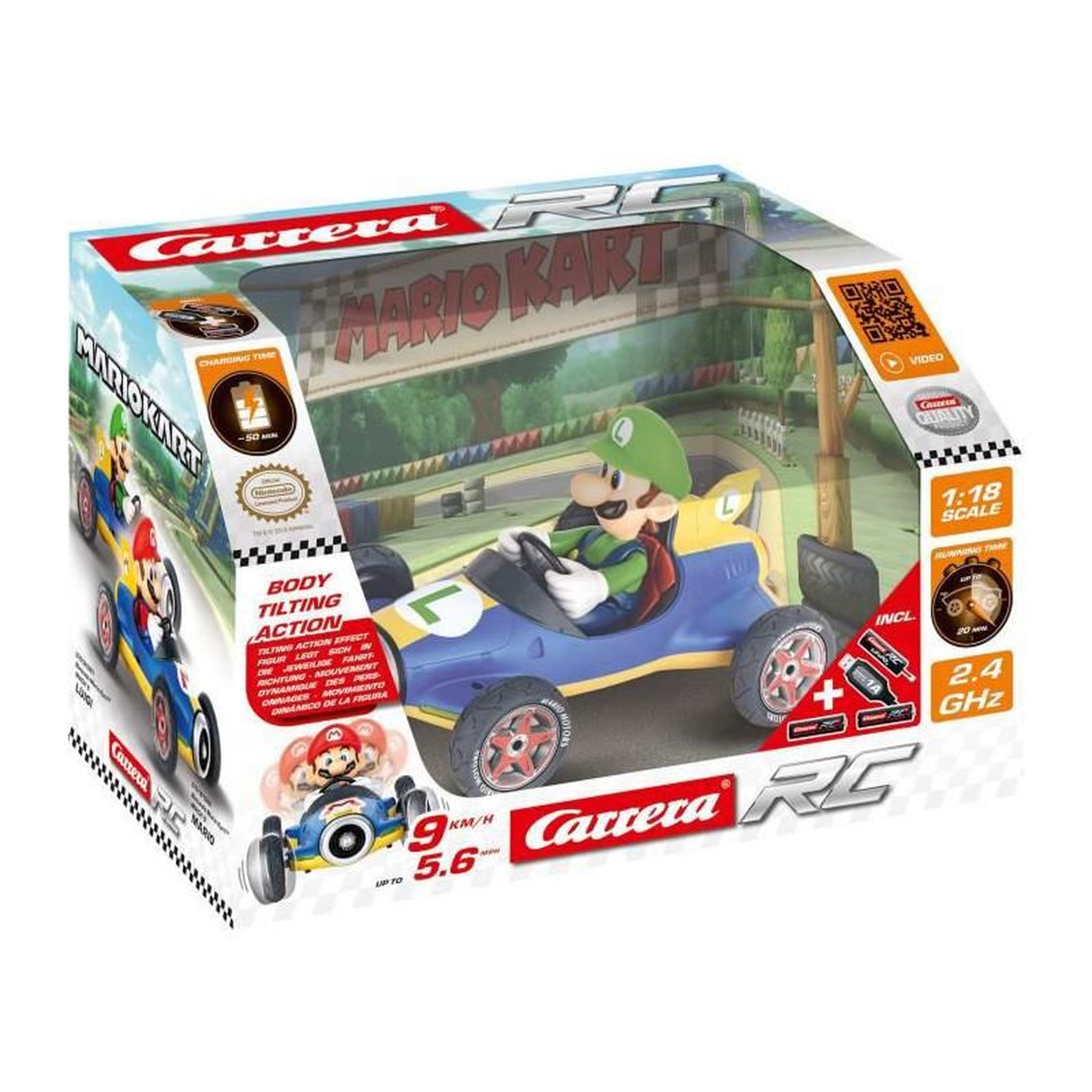 Voir la diapositive 4 : Voiture radiocommandee Mario Kart Mach 8 - Luigi - Carrera RC
