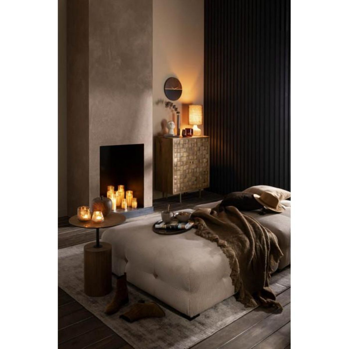 Paris Prix Plaid Uni à Franges  Glen  130x180cm Marron