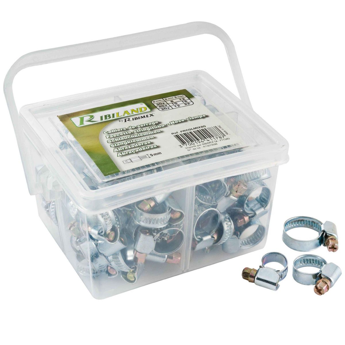 Ribiland Collier de serrage 80 pièces en coffret