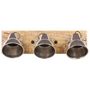 Voir la diapositive 4 : VIDAXL Lampe murale industrielle Argente 70x23 cm E27 Bois de manguier