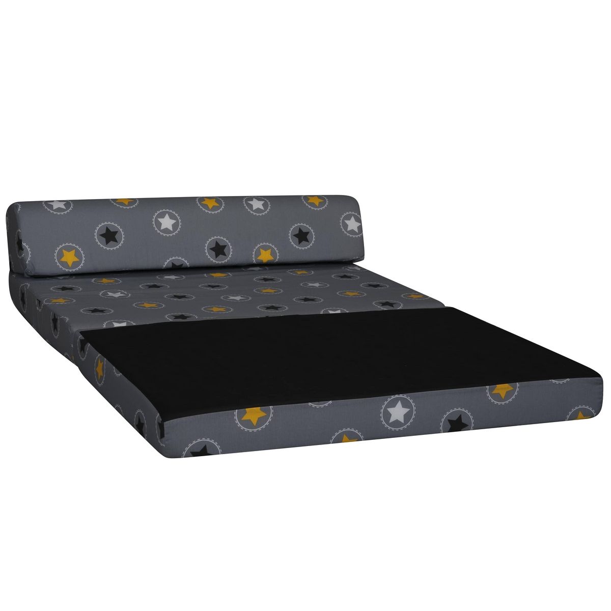 Chauffeuse 2 places STAR tissu gris étoiles