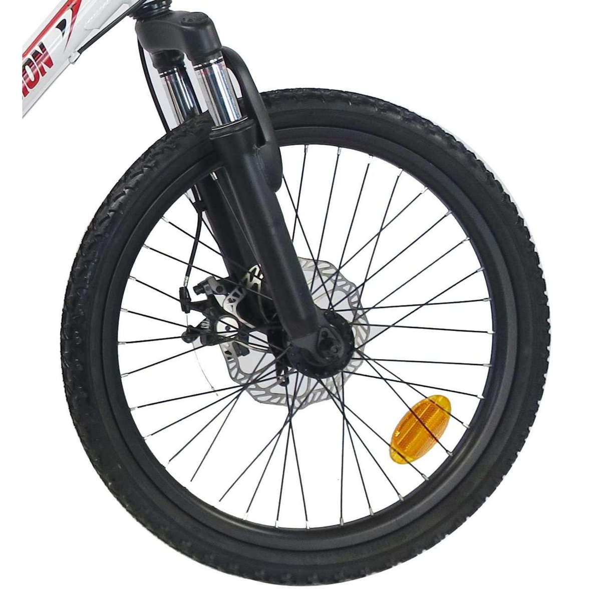 Vélo enfant (120/140 cm) - VTT 20'' Tout Suspendu Mixte - Fourche télescopique - 6 Vitesses  - Dérailleur Shimano TY21 - Freins avant à Disque et V brake arrière - Béquille