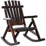 Voir la diapositive 1 : OUTSUNNY Fauteuil de jardin Adirondack à bascule rocking chair style rustique chic bois sapin traité carbonisation
