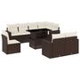 Voir la diapositive 2 : VIDAXL Salon de jardin avec coussins 9 pcs marron resine tressee