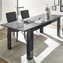 HAPPYMOBILI Table a rallonge 180 design gris laqué ANTONIO 3