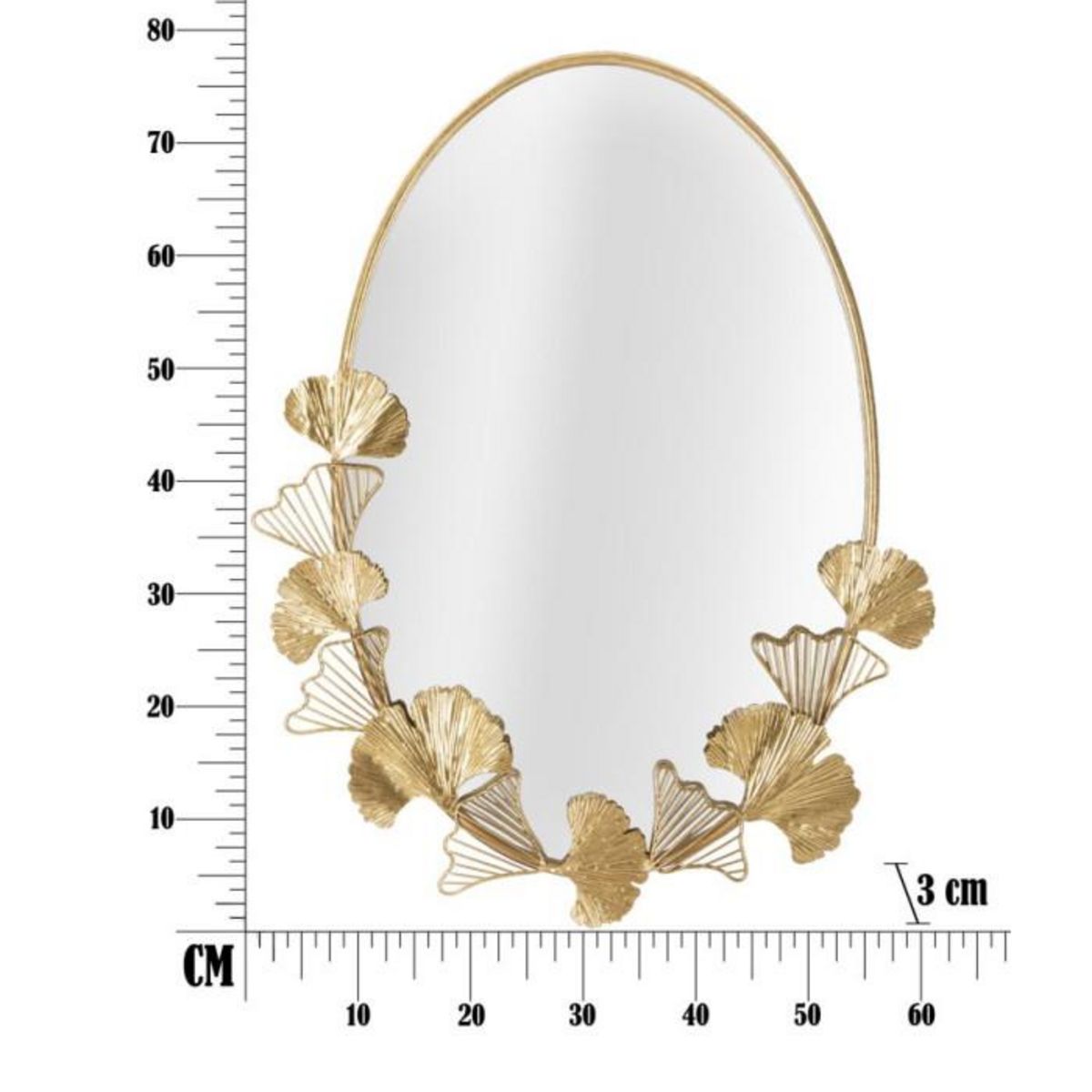 Paris Prix Miroir Mural Design  Little Leaf  78cm Or