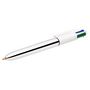 Voir la diapositive 2 : BIC Lot de 3 stylos bille 4 couleurs rétractables pointe moyenne Shine 1 argent/1 rose/1 bleu