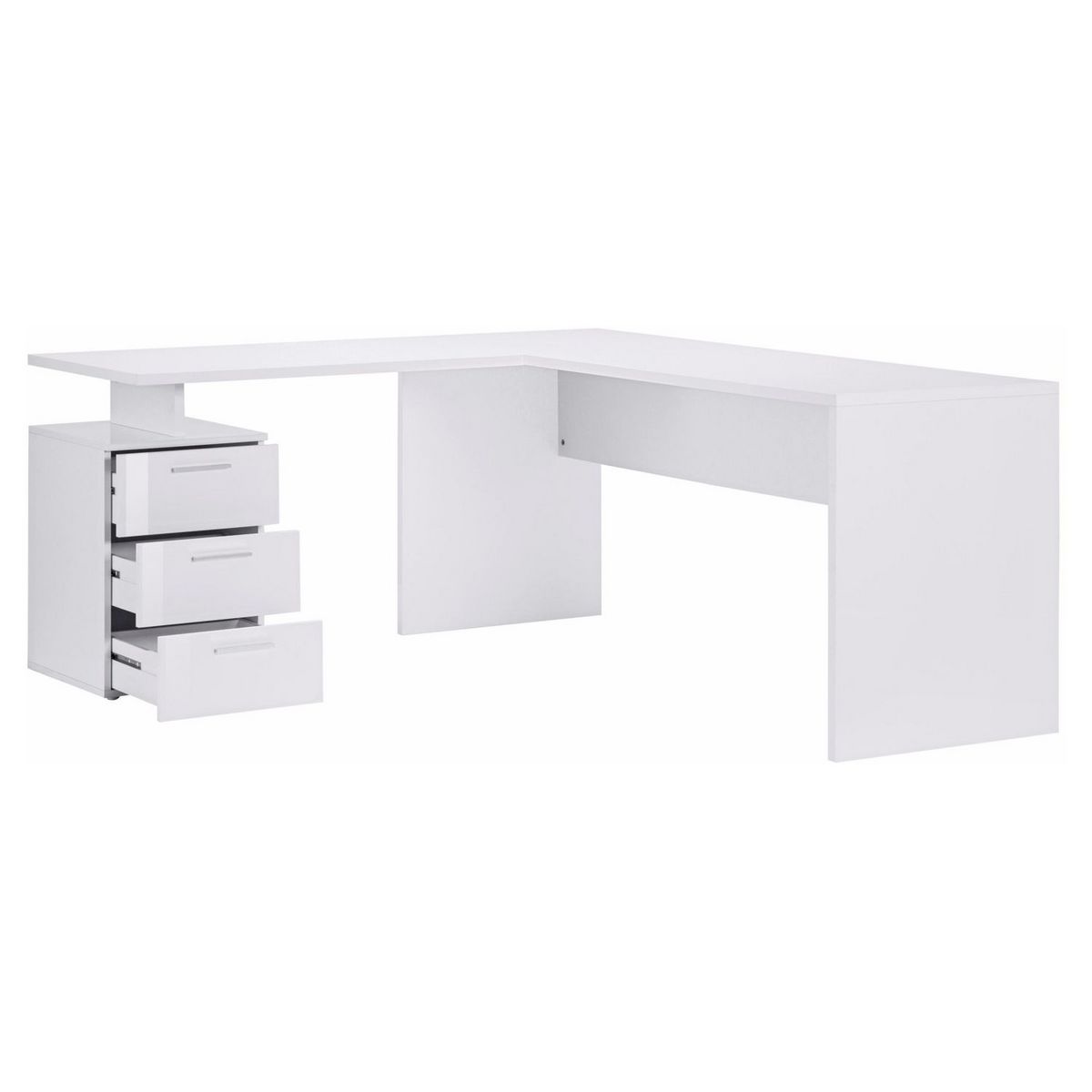 Bureau d'angle droit 3 tiroirs 180 cm VASTO