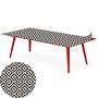 Voir la diapositive 3 : Paris Prix Table Basse 1 Cover  Contraste I  120cm Rouge