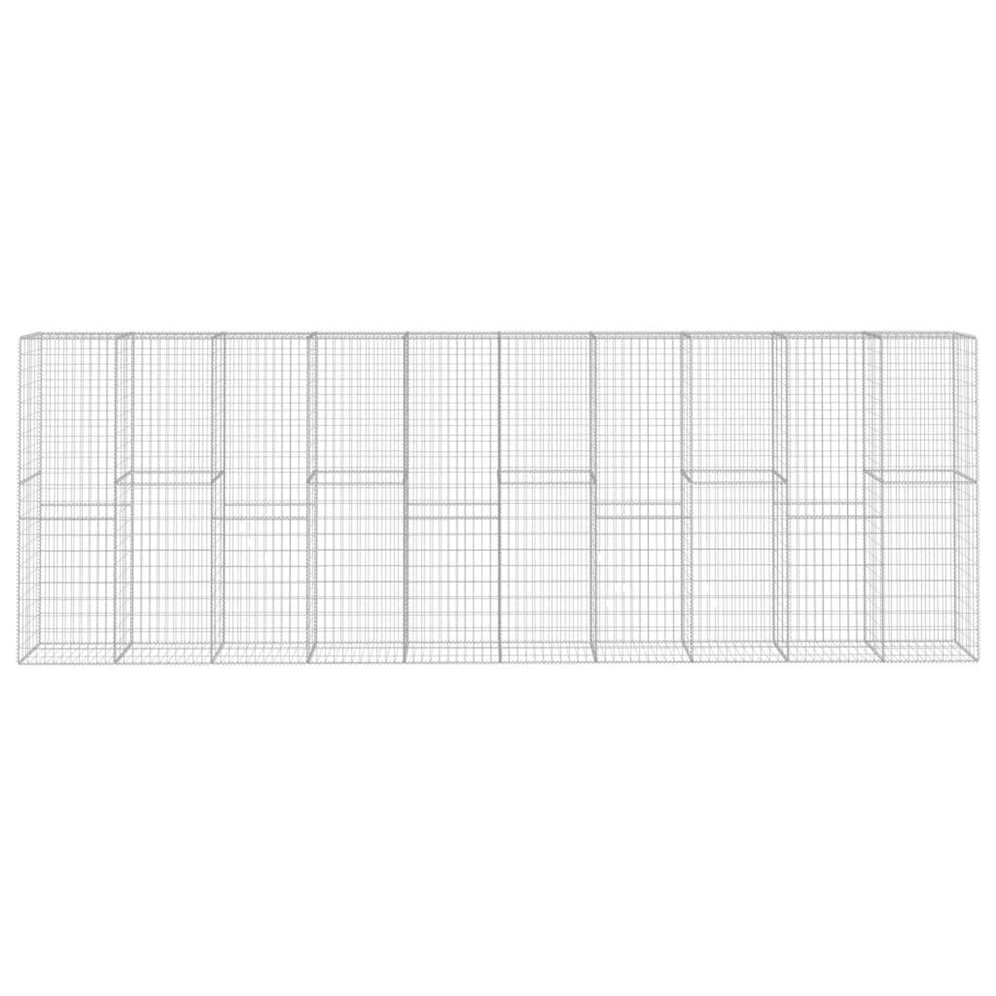 Voir la diapositive 3 : VIDAXL Mur en gabion avec couvercle acier galvanise 600 x 50 x 200 cm