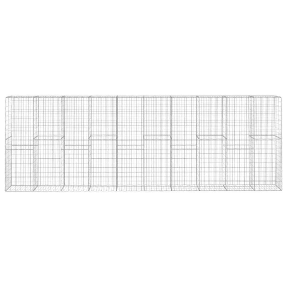 VIDAXL Mur en gabion avec couvercle Acier galvanise 600 x 50 x 200 cm