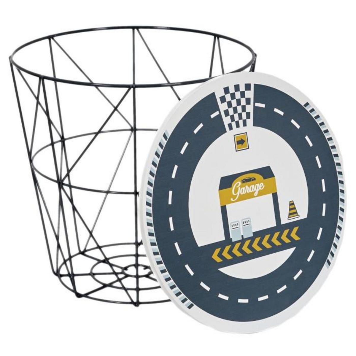 Paris Prix Table d'Appoint Enfant  Circuit  30cm Bleu