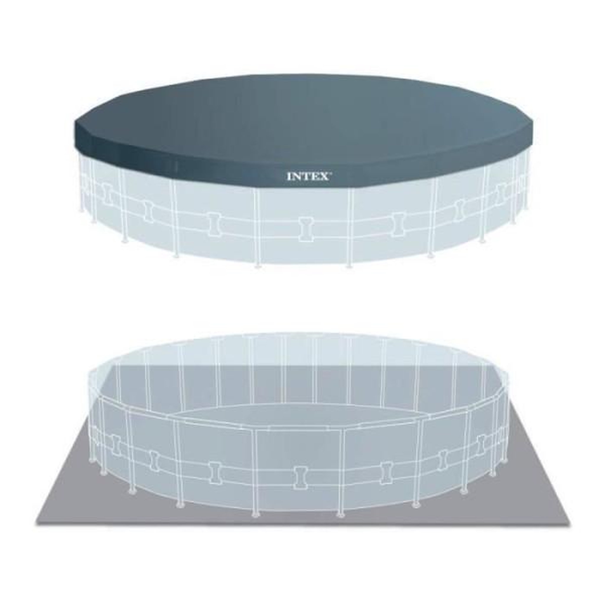 Voir la diapositive 6 : INTEX Kit Piscine hors sol tubulaire INTEX - Pris Frame - 610 x 132 cm - Ronde (Pompe, bâche, tapis de sol et échelle) - 26756NP