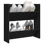 Voir la diapositive 3 : VIDAXL Armoire a chaussures murale noir 60x18x60 cm bois d'ingenierie