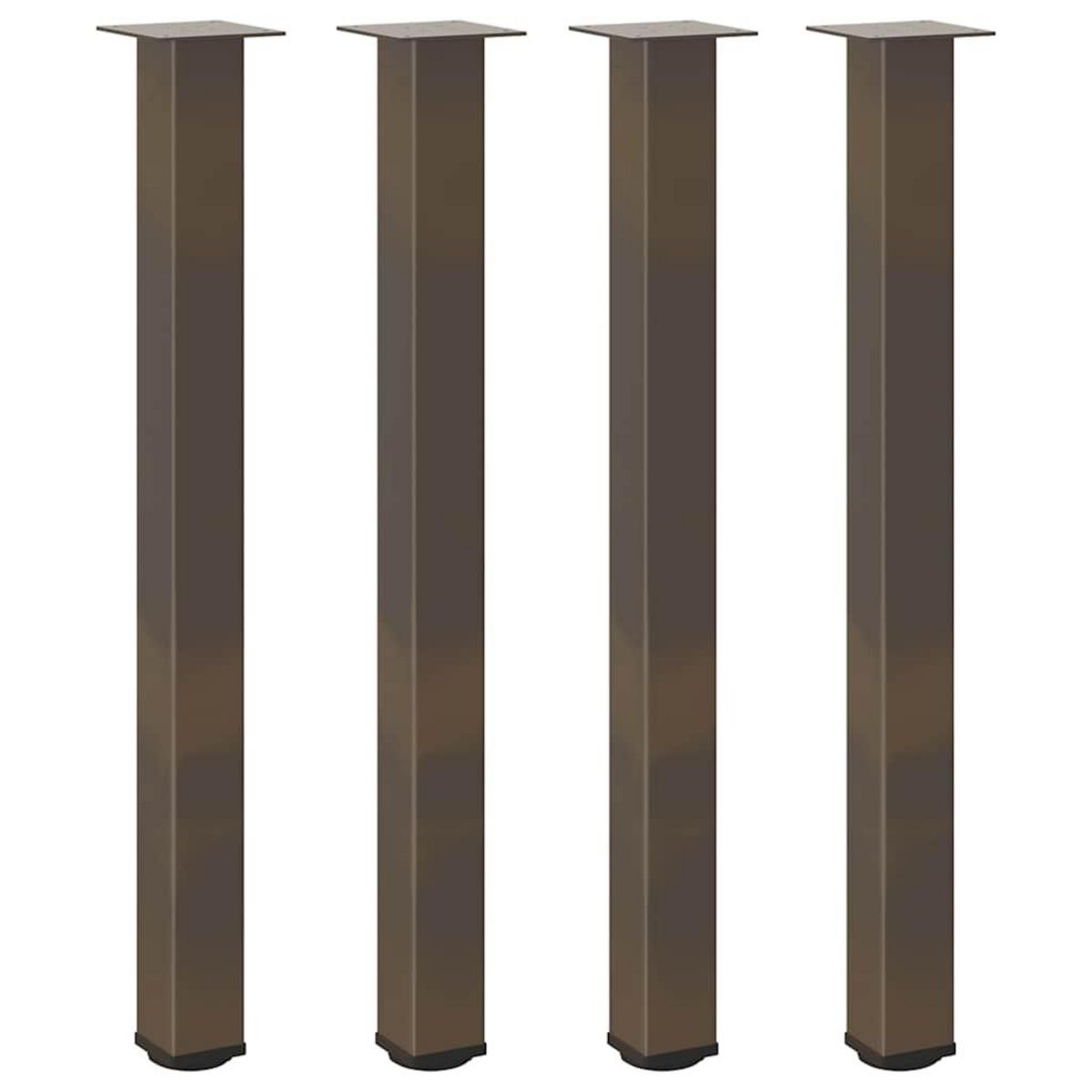 VIDAXL Pieds de table basse acier naturel 4 pcs 100-102 cm acier