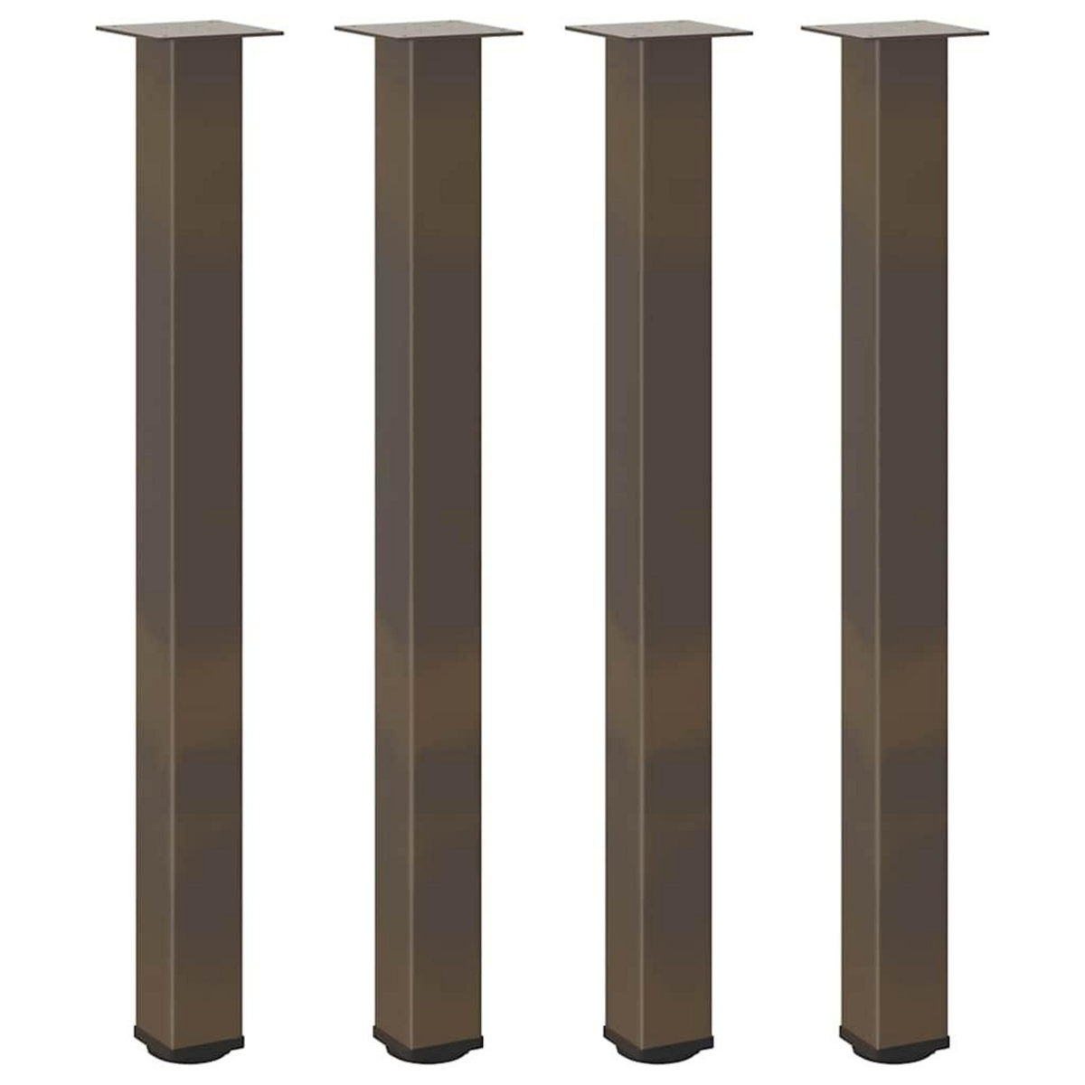 VIDAXL Pieds de table basse acier naturel 4 pcs 100-102 cm acier