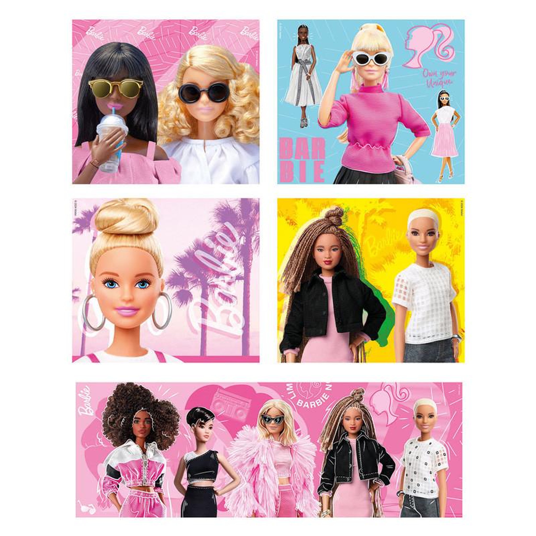 Voir la diapositive 2 : CLEMENTONI Clementoni Jigsaw Puzzle Super Color 10in1 Barbie 20282