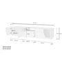 Voir la diapositive 6 : Meuble TV moderne 4 portes 2 tiroirs L220cm SORRENTE