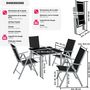 Voir la diapositive 6 : tectake Salon de jardin aluminium 4 places