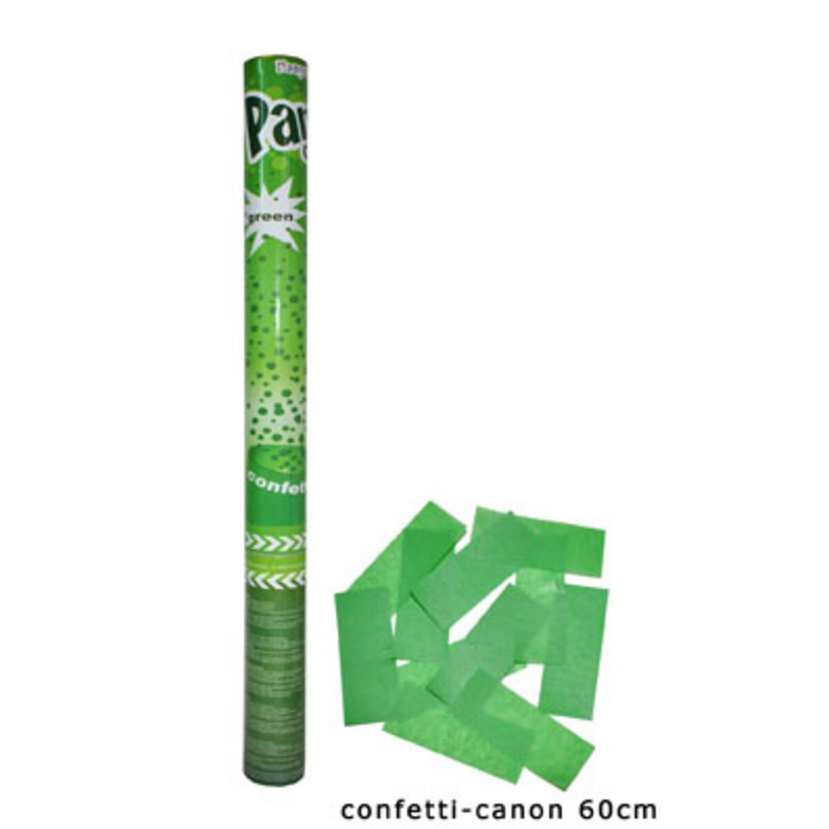 FUNNY FASHION Canon à confettis vert - grand modèle pas cher