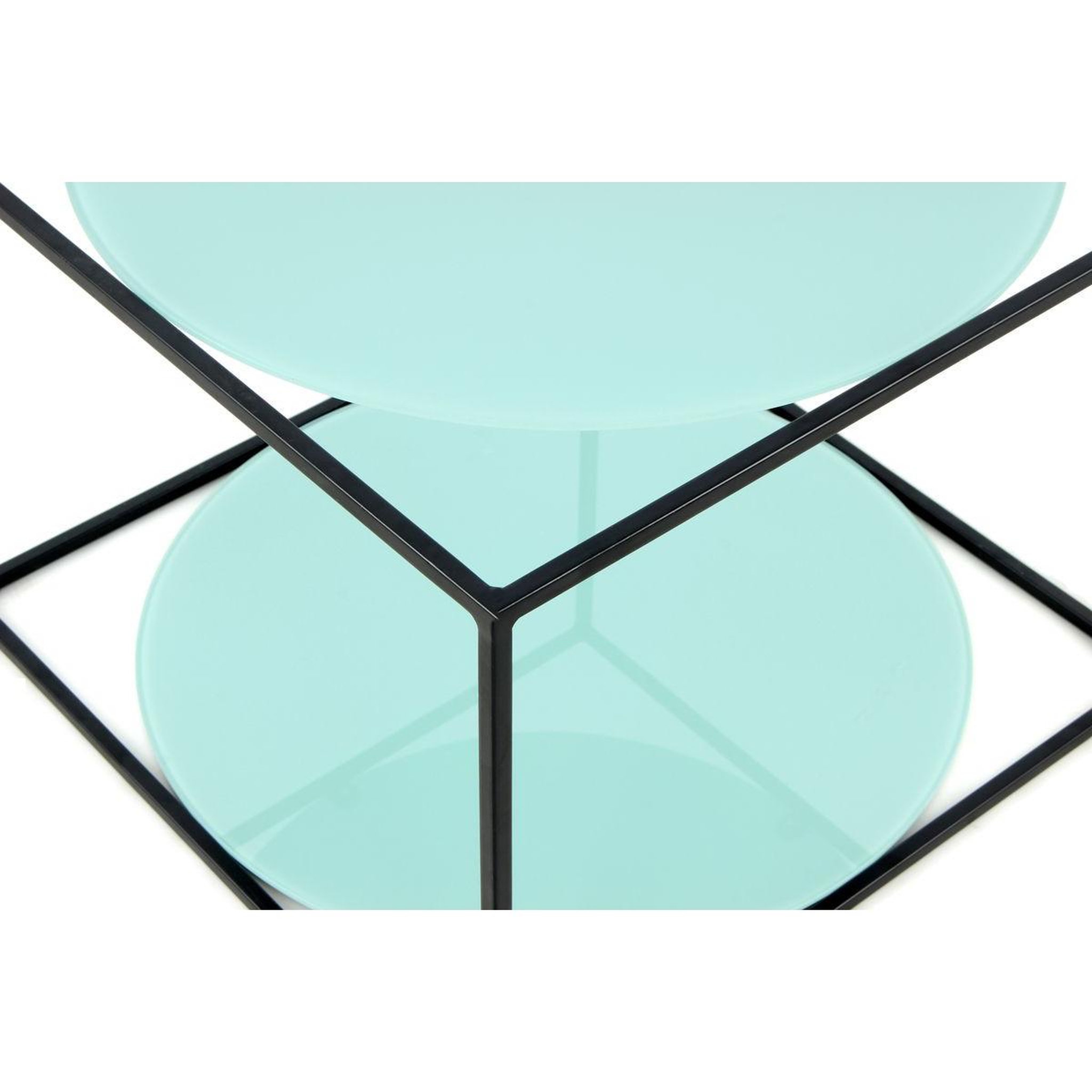 Voir la diapositive 2 : Paris Prix Table d'Appoint Design  Cody  50cm Vert & Noir