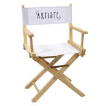 Paris Prix Chaise de Bureau  Artiste  83cm Blanc & Naturel