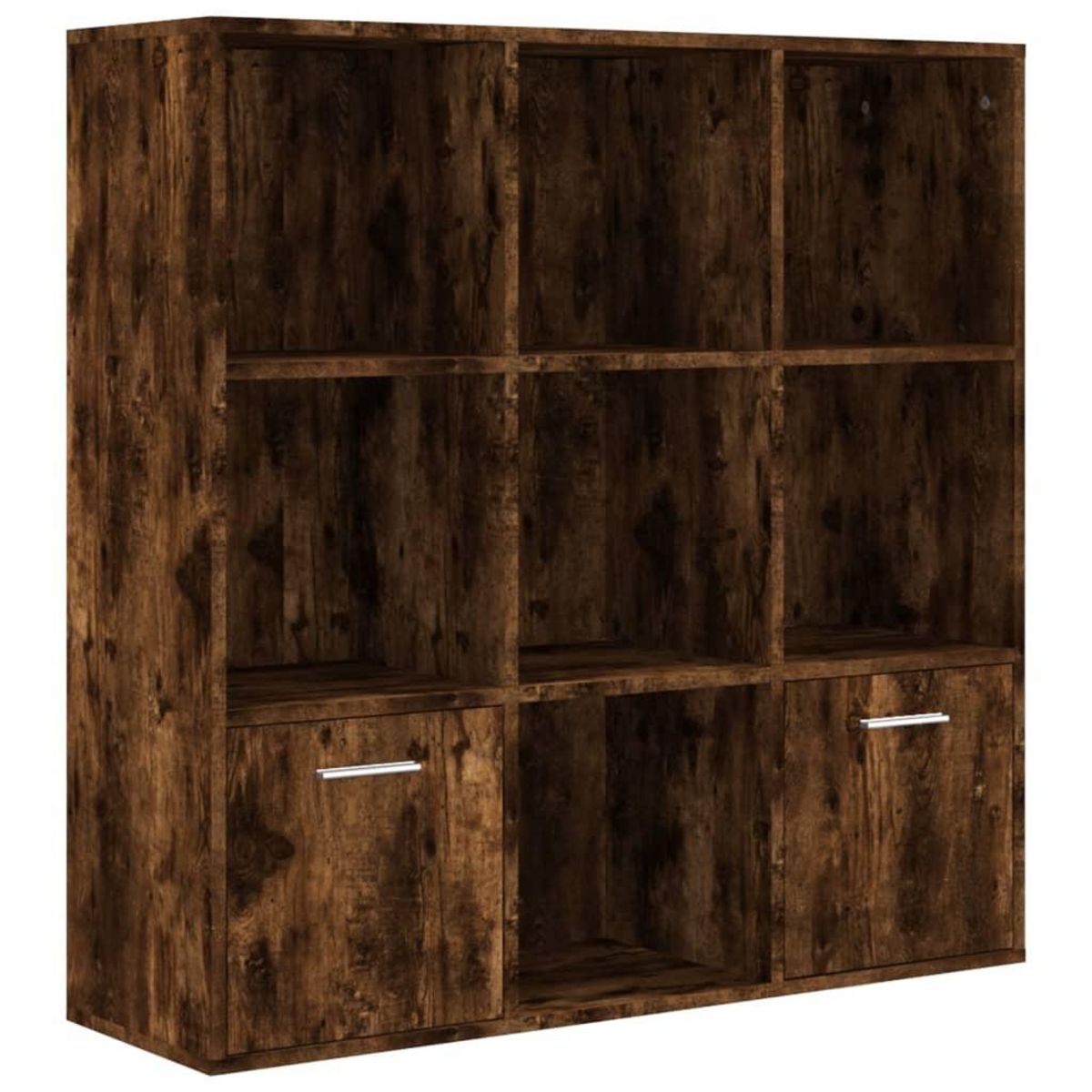 VIDAXL Armoire a livres Chene fume 98x30x98 cm