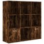 Voir la diapositive 2 : VIDAXL Armoire a livres Chene fume 98x30x98 cm