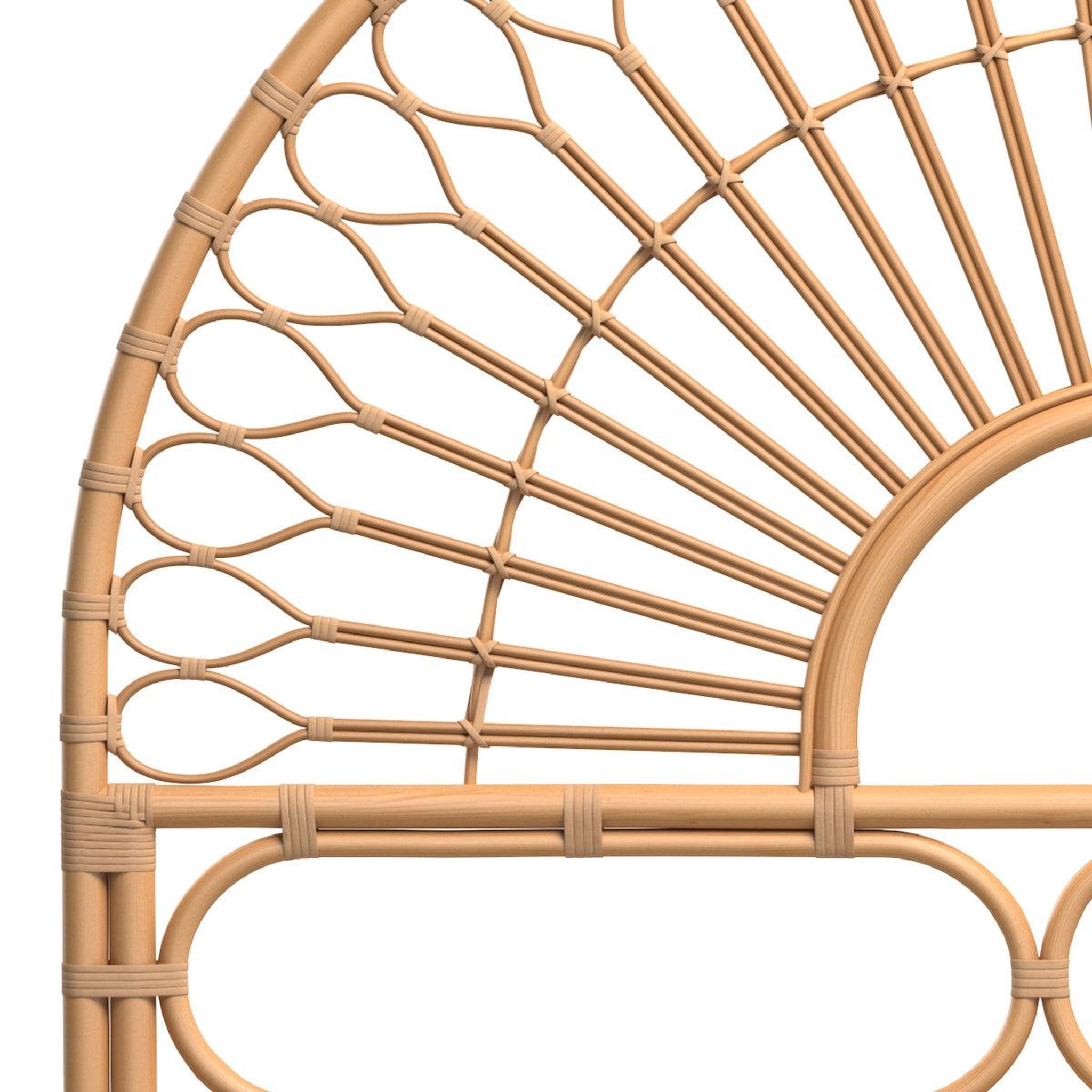 Voir la diapositive 3 : MAISON PAVANE Tête de lit 160 cm en rotin naturel-bahia