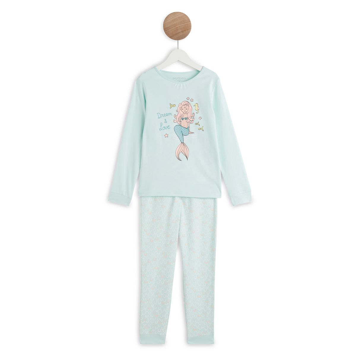 INEXTENSO Ensemble pyjama sirène coton bio fille