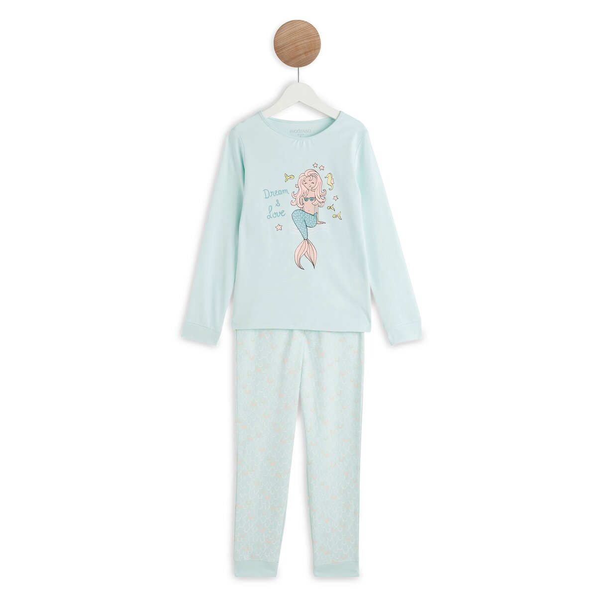 INEXTENSO Ensemble pyjama sir ne coton bio fille pas cher Auchan