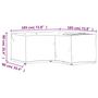 Voir la diapositive 6 : VIDAXL Housse de salon de jardin en forme de L 12 œillets 185x185x90cm