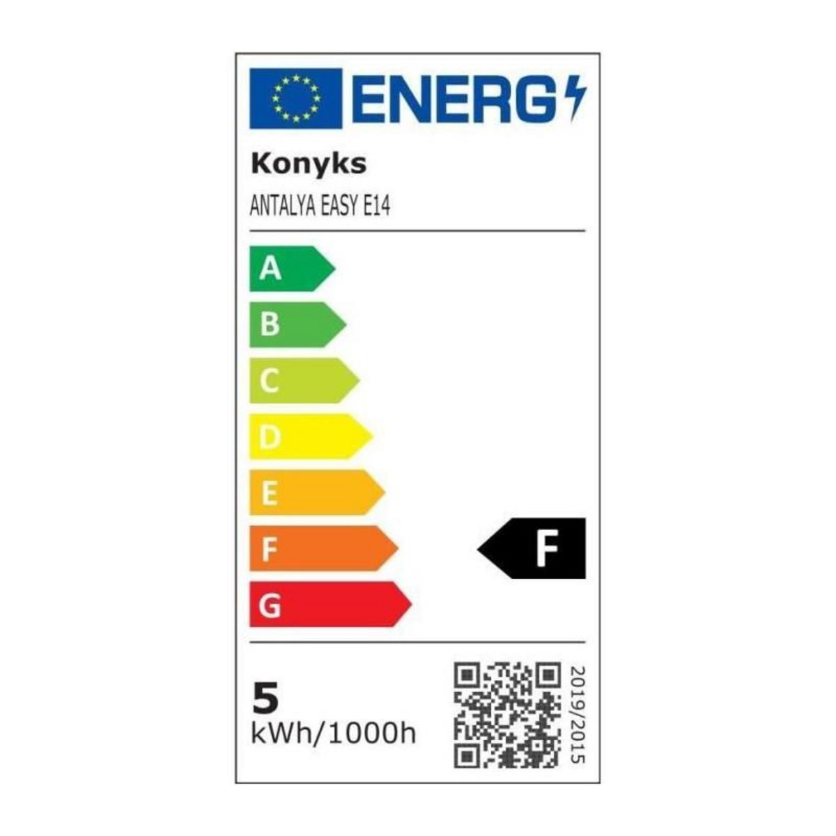 KONYKS 2 Ampoules LED - KONYKS - Antalya Easy E14 - Wifi + Bt - 5 W - 350 Lumens - Couleurs + Blanc - Compatible Alexa / Google Home