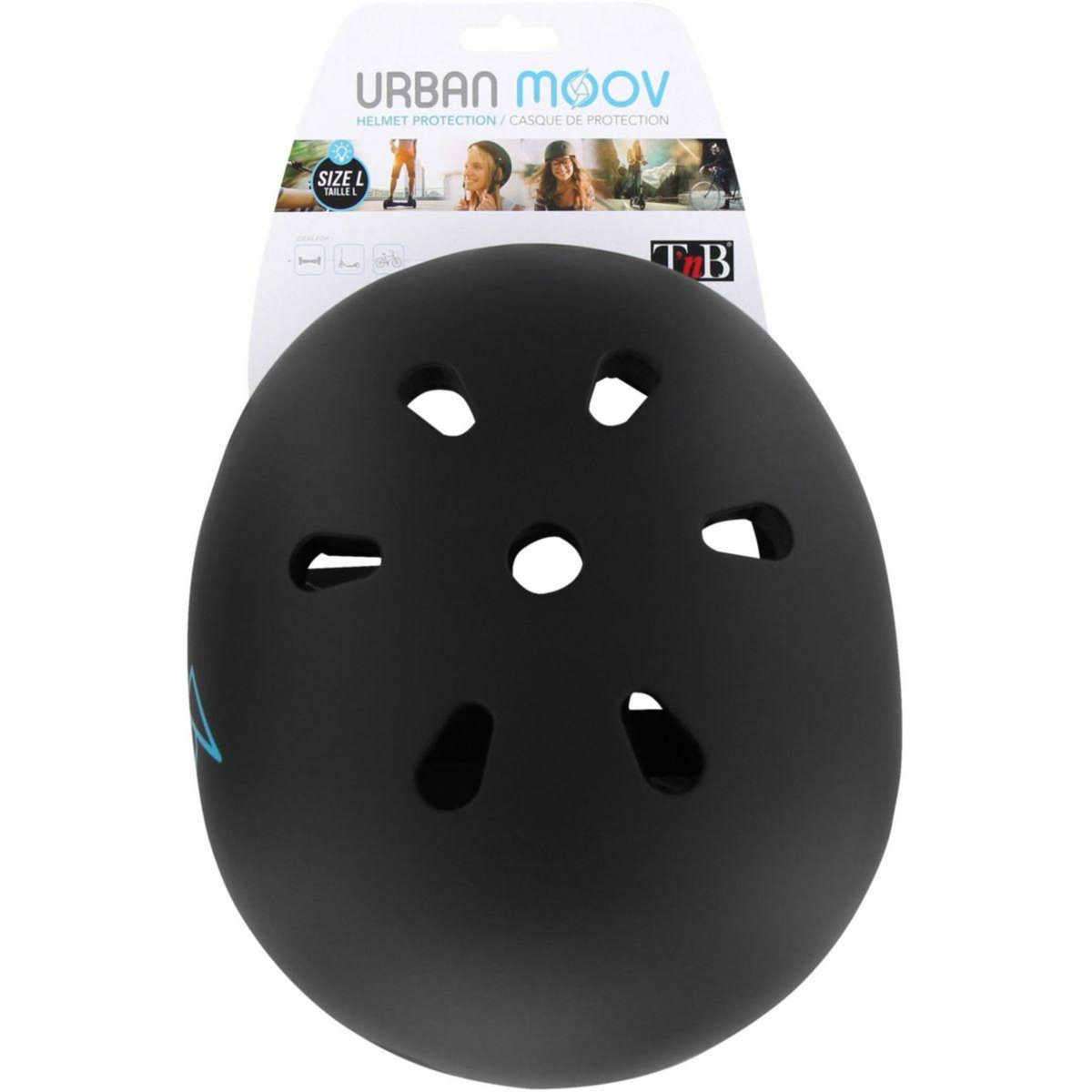 TNB Casque L/58-62 cm noir et bleu