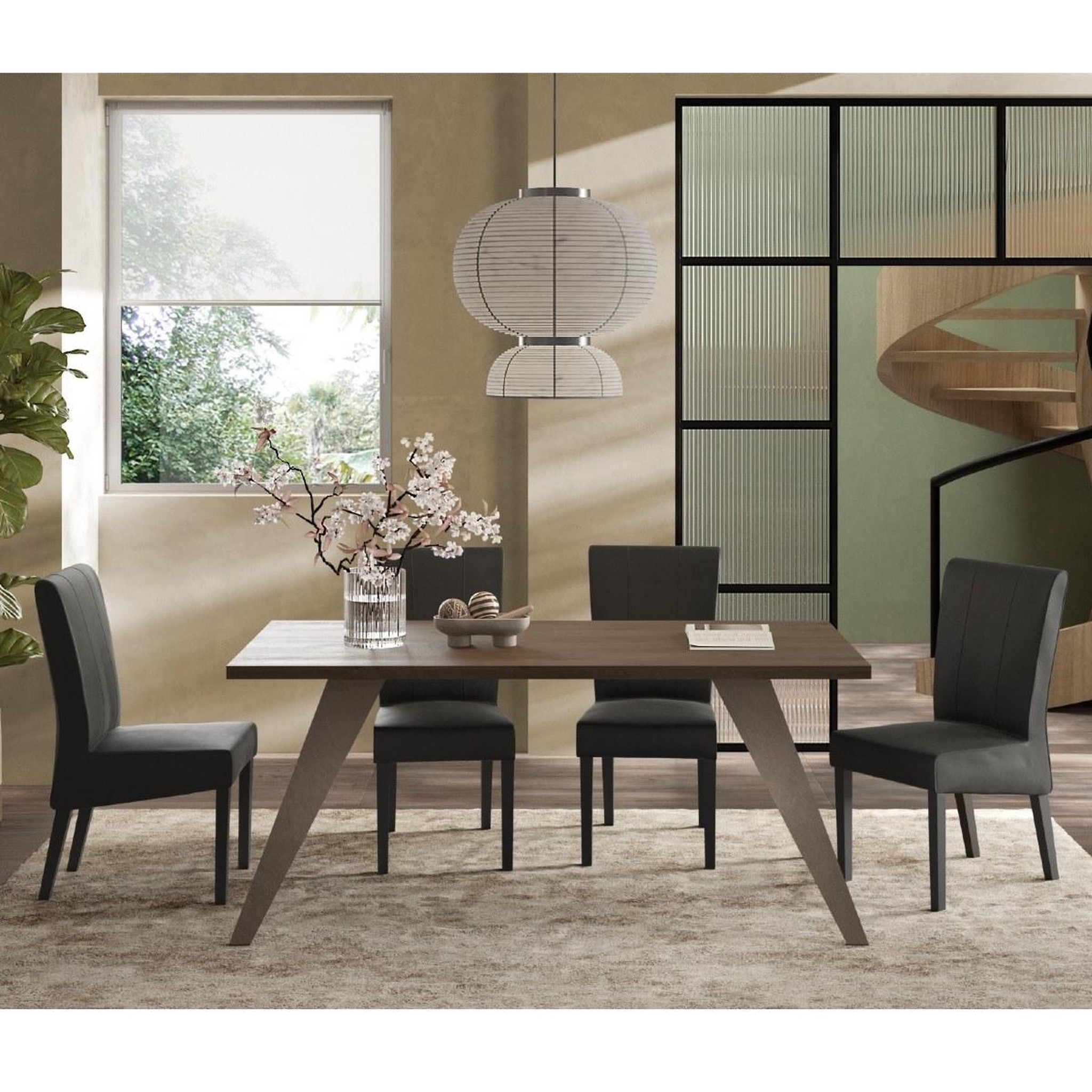 Voir la diapositive 2 : JLC KREATION Table à manger contemporaine pied métal 180cm RADOST